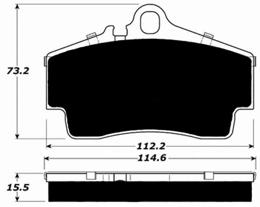Porterfield Brake Pads for 2003 PORSCHE 911 Carrera 4 Type 997