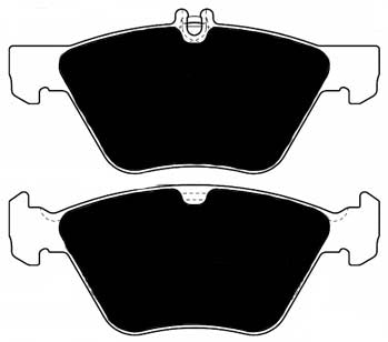 Porterfield Brake Pads for 2000 MERCEDES-BENZ E300 2 Pin Pad Rear Caliper