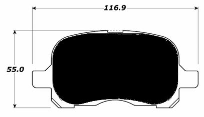 Porterfield Brake Pads for 1998 TOYOTA COROLLA Sedan(Rear Drum)
