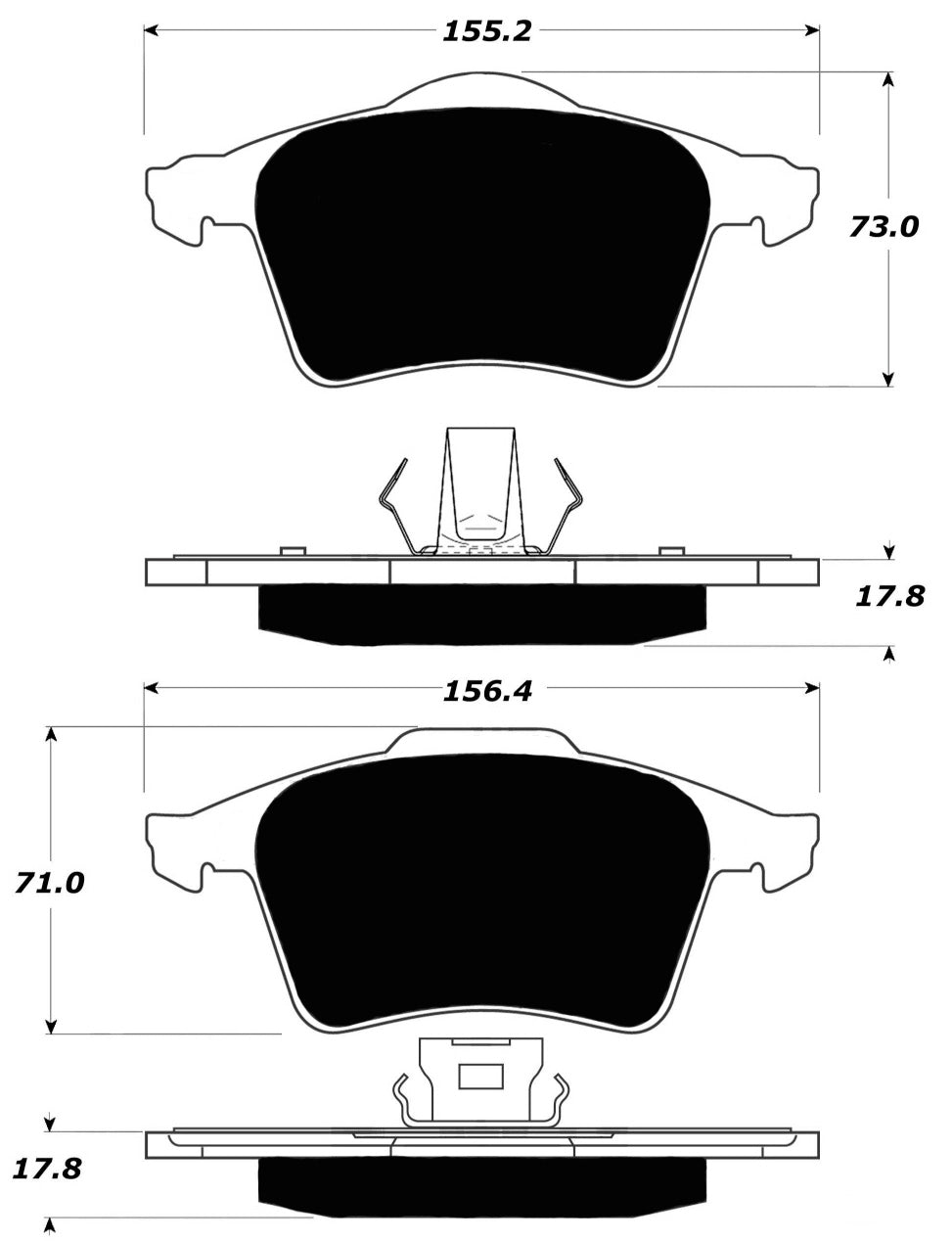 Porterfield Brake Pads for 2008 VOLVO S40 320mm Front Discs