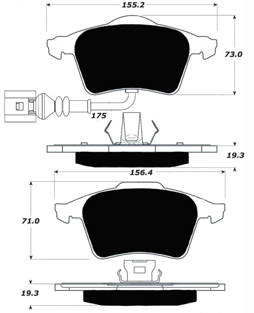 Porterfield Brake Pads for 2009 VOLKSWAGEN PASSAT 4-Motion 3.6L