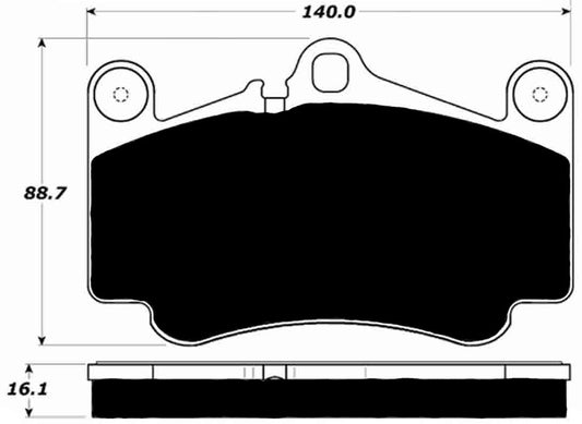 Porterfield Brake Pads for 2011 PORSCHE 911 Carrera 2 Turbo Look Type 997 w/Iron Discs