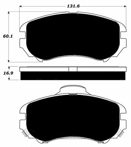 Porterfield Brake Pads for 2005 HYUNDAI TIBURON exc 6 speed M/T