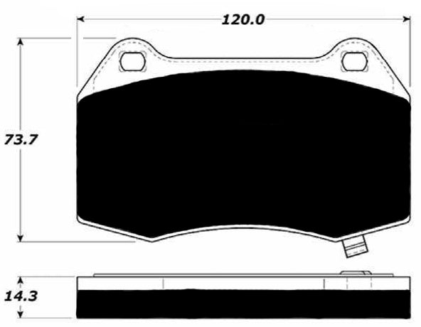 Porterfield Brake Pads for 2005 NISSAN 350Z Track model
