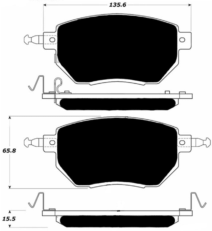 Porterfield Brake Pads for 2003 INFINITI FX35