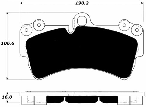 Porterfield Brake Pads for 2008 VOLKSWAGEN TOUAREG 330mm F/Discs