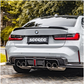 Carbon Fiber Rear Diffuser w/ Brake Light & Splitter for BMW G80 G81 M3 G82 G83 M4