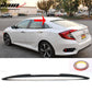 2016-2021 Honda Civic X 10th Gen Roof Spoiler MUG Window Visor Chrome