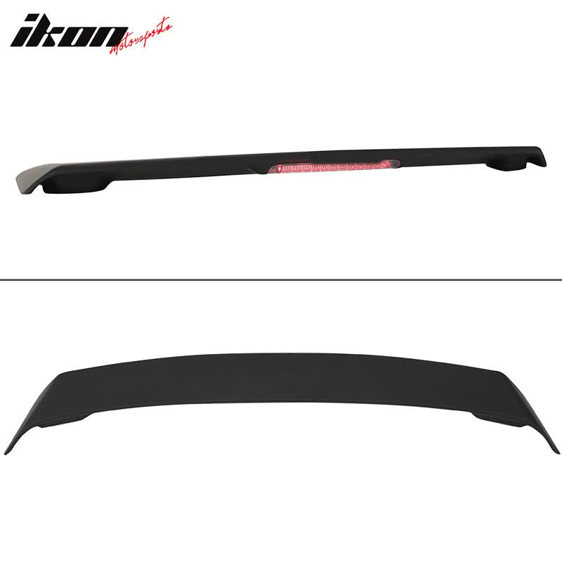 2009-2011 Corolla S LE XLE Black Rear Spoiler Wing LED Brake Lamp ABS