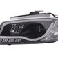 Audi A3 (8P 8PA) Black LED Headlights with Daytime Running Lights (2008-2012)