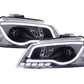 Audi A3 (8P 8PA) Black LED Headlights with Daytime Running Lights (2008-2012)