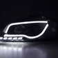 Audi A3 (8P 8PA) Black LED Headlights with Daytime Running Lights (2008-2012)