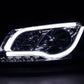 Audi A3 (8P 8PA) Chrome LED Headlights with Daytime Running Lights (2003-2008)