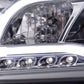 Audi A3 (8P 8PA) Chrome LED Headlights with Daytime Running Lights (2003-2008)