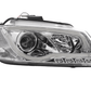 Audi A3 (8P 8PA) Chrome LED Headlights with Daytime Running Lights (2008-2012)