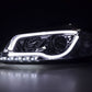Audi A3 (8P 8PA) Chrome LED Headlights with Daytime Running Lights (2008-2012)