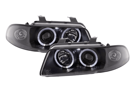 Audi A4 (B5 8D) Black Angel Eye Headlight Set (1995-1999)