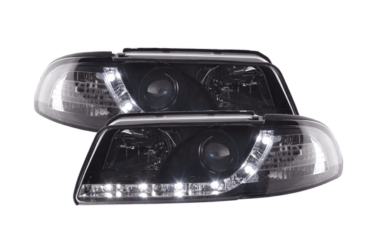 Audi A4 (B5 8D) Black LED Headlights with Daytime Running Lights (1999-2001)