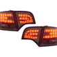 Audi A4 (B7/8E) Sedan Chrome Smoke LED Taillights Set (2004-2007)