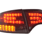 Audi A4 (B7/8E) Sedan Red Smoke LED Taillights Set w/ LED Indicators (2004-2007)