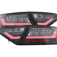 Audi A5 (B8 - 8T) Coupe Black Clear LED Bar Taillights (2007-2011)- For Halogen Models
