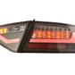 Audi A5 (B8 - 8T) Coupe Black Clear LED Bar Taillights (2007-2011)- For Halogen Models
