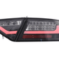 Audi A5 (B8 - 8T) Coupe Black Clear LED Bar Taillights (2007-2011)- For Halogen Models