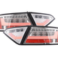 Audi A5 (B8 - 8T) Coupe Chrome Clear LED Bar Taillights (2007-2011)- For Halogen Models