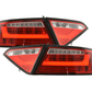 Audi A5 (B8-8T) Coupe Red LED LightBar Taillights (2007-2011) - For Halogen Models