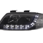 Audi A6 (C5 4B) Black LED Headlights with Daytime Running Lights (1997-2001)