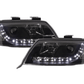 Audi A6 (C5 4B) Black LED Headlights with Daytime Running Lights (1997-2001)