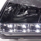 Audi A6 (C5 4B) Chrome LED Headlights with Daytime Running Lights (2001-2004)