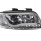 Audi A6 (C5 4B) Chrome LED Headlights with Daytime Running Lights (2001-2004) - With R87 approval