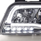 Audi A6 (C5 4B) Chrome LED Headlights with Daytime Running Lights (2001-2004) - With R87 approval