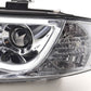 Audi A6 (C5 4B) Chrome LED Headlights with Daytime Running Lights (2001-2004) - With R87 approval