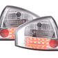 Audi A6 (C5/4B) Sedan Chrome Clear LED Taillights Set (1997-2003)