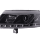 Audi A6 (C6 4F) Black Xenon LED Headlights with Daytime Running Lights (2004-2008)