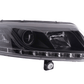 Audi A6 (C6 4F) Black Xenon LED Headlights with Daytime Running Lights (2004-2008)
