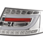 Audi A6 (C6/4F) Sedan Chrome Clear LED Taillights Set (2004-2008)