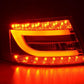 Audi A6 (C6/4F) Sedan Chrome Clear LED Taillights Set (2004-2008)