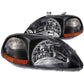 Anzo 1996-1998 Honda Civic Crystal Headlights Black