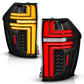 ANZO 21-24 Chevy Suburban/Tahoe Full LED Tail Lights SeqSig Black - Pair 311483A