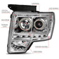 Anzo 2009-2014 Ford F-150 Projector Headlights w/ Halo Chrome (CCFL) G2