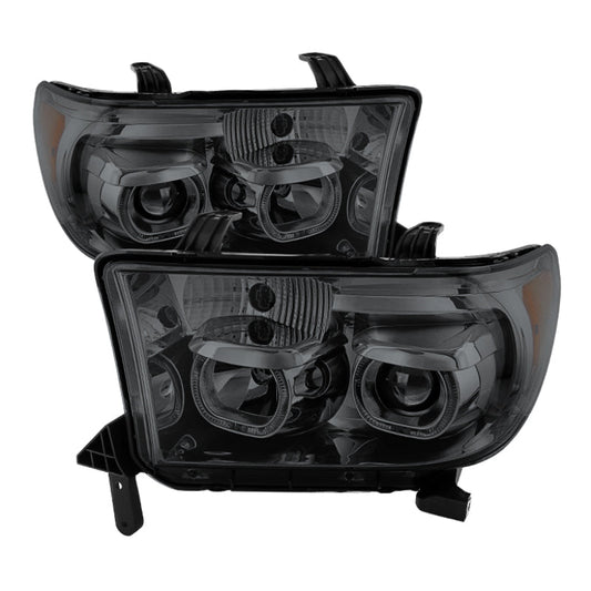SPYDER Xtune Toyota Tundra 07-13 Projector Headlights Eliminates AFS LED Halo Smoked PRO-JH-TTUN07-CFB-SM 9032332