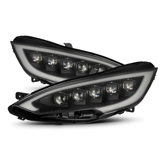 AlphaRex 12-21 Tesla Model S NOVA-Series LED Proj Headlights Blk w/Activtn Light & Seq.Sig / SB DRL 880877 *Discontinued