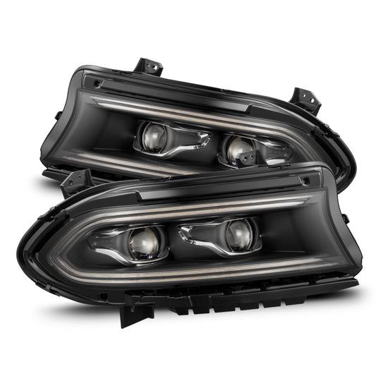 AlphaRex 15-23 Dodge Charger LUXX-Series LED Proj Headlights Black w/Activtn Lgt & Seq.Sig / SB DRL 880599 *Discontinued