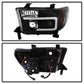 Spyder 08-13 Toyota Sequoia Projector Headlights - Light Bar DRL - Black PRO-YD-TTU07V2-LB-BK 5085344