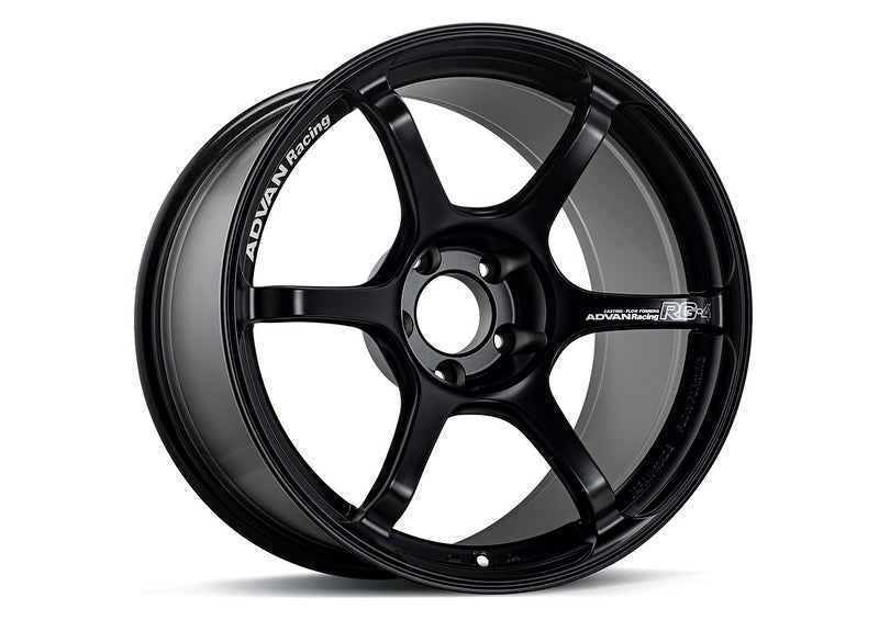 Advan RG-4 18x8.5 +30 5-114.3 Semi Gloss Black Wheel YA48H30ESB