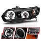 Anzo 2006-2011 Honda Civic Projector Headlights w/ Halo Black (CCFL)