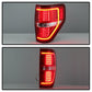 SPYDER xTune 09-14 Ford F-150 Light Bar LED Tail Lights - Red Clear (ALT-JH-FF15009-LBLED-RC) 9042201